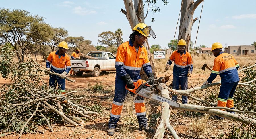 Tree cutting and branch clearing